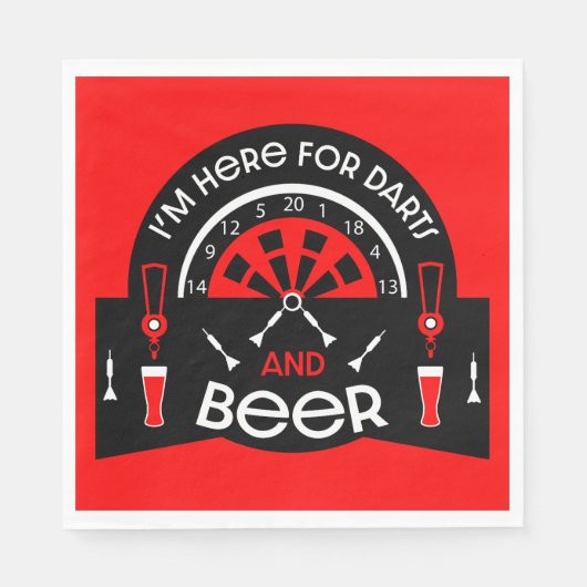 Klassische Pub Darts Serviette (Vorderseite)