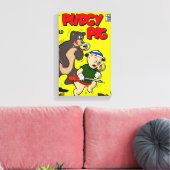 Klassische Pudgy Pig Canvas aus den 40er Jahren Leinwanddruck (Insitu (Wohnzimmer))