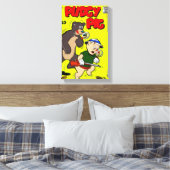 Klassische Pudgy Pig Canvas aus den 40er Jahren Leinwanddruck (Insitu (Schlafzimmer))