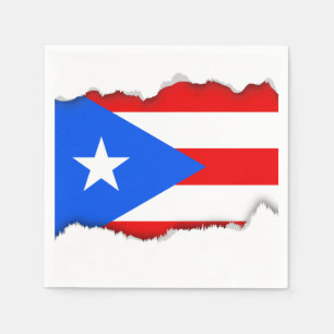 Klassische puerto-ricanische Flagge Serviette