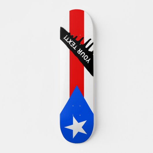 Klassische puerto-ricanische Flagge Skateboard (Vorne)