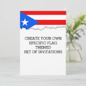 Klassische puerto-rikanische Flagge Einladung (Stehend Vorderseite)