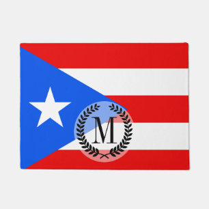 Klassische puerto-rikanische Flagge Fußmatte