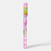 Klassische Punkte mit rosa, blühenden Pinien Case-Mate iPhone Hülle (Rückseite / Rechts)