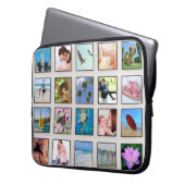 Klassische quadratische Rahmen-Foto-Collage Laptopschutzhülle (Vorderseite Links)