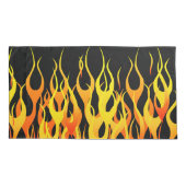 Klassische Racing-Flammen auf Feuer Kissenbezug (Rückseite-Links)