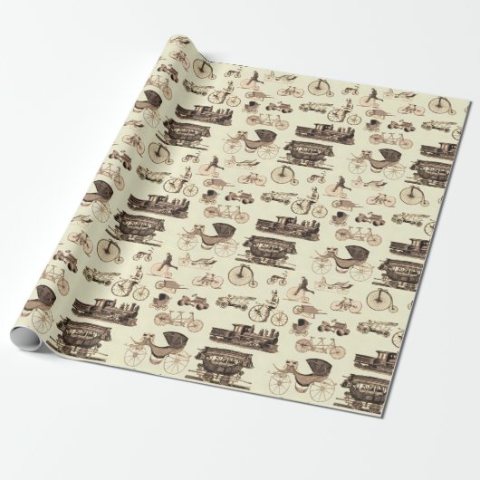 Klassische Räder Geschenkpapier (Ungerollt)