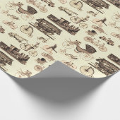 Klassische Räder Geschenkpapier (Ecke)