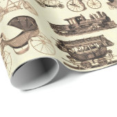 Klassische Räder Geschenkpapier (Rolleneckpunkt)