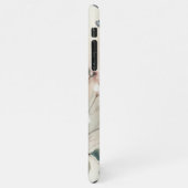 Klassische, raffinierte, delikate Watercolor-Blume iPhone Hülle (Linke Seite)