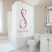 Klassische, raffinierte, elegante Monogram S Custo Duschvorhang (Beispiel)