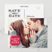 Klassische Rahmen Save the Date Postkarte (Vorne/Hinten)