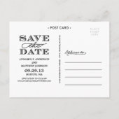 Klassische Rahmen Save the Date Postkarte (Rückseite)