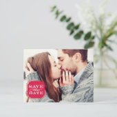 Klassische Rahmen Save the Date Postkarte (Stehend Vorderseite)
