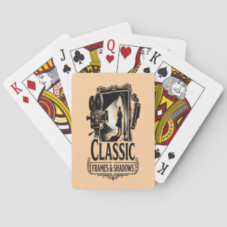 Klassische Rahmen & Schatten Vintage-Noir-Kino-Spi Spielkarten