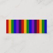 Klassische Rainbow Vertikale Streifen Farbenfrohe Mini Visitenkarte (Rückseite)