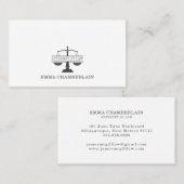 Klassische Rangordnung der Rechtsanwälte Visitenkarte (Vorne/Hinten)