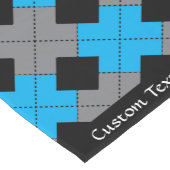 Klassische Raute Blue Black Diamond Personalisiert Kurzer Tischläufer (Ecke)