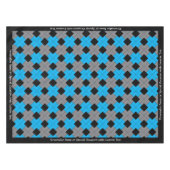 Klassische Raute Blue Black Diamond Personalisiert Tischdecke (Vorderseite (Horizontal))