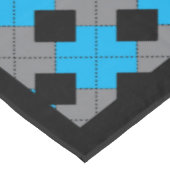 Klassische Raute Blue Black Diamond Personalisiert Tischdecke (Schrägansicht)