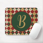 Klassische Raute, Weihnachten/Winter gemustert Mousepad (Mit Mouse)