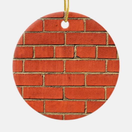 Klassische Red Brick Wall Keramik Ornament (Vorne)
