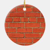 Klassische Red Brick Wall Keramik Ornament (Hinten)