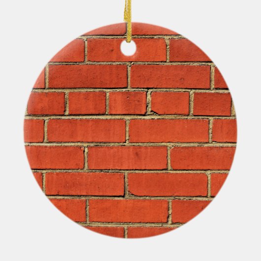Klassische Red Brick Wall Keramik Ornament (Hinten)