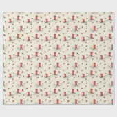 Klassische Red Ladybugs mit Regenbooten Geschenkpapier (Flach)