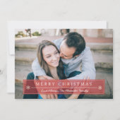 Klassische Red Merry Weihnachtskarte Feiertagskarte (Vorderseite)