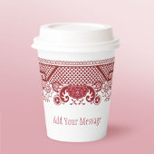 Klassische Red Willow Paper Cups Pappbecher