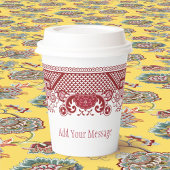 Klassische Red Willow Paper Cups Pappbecher