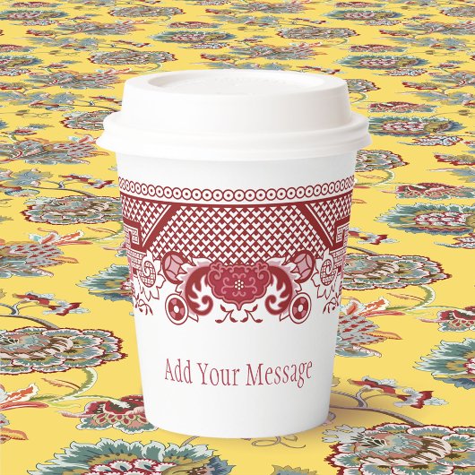 Klassische Red Willow Paper Cups Pappbecher