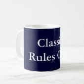 Klassische Regeln Okay Kaffeetasse (Vorderseite Links)