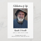 Klassische Reihenfolge Beerdigung Foto Flat Programm (Vorderseite)