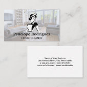 Klassische Reinigungshilfe | Behaltend Dienstleist Visitenkarte (Vorne/Hinten)