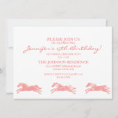 Klassische Reitmädchen Fünfzehnte Geburtstag Einladung (Vorderseite)