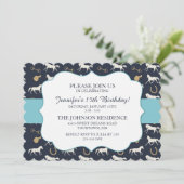 Klassische Reitmädchen Fünfzehnte Geburtstag Einladung (Stehend Vorderseite)