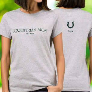 Klassische Reitmutter Etabliertes Jahr Hufeisen T-Shirt