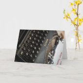 Klassische Remette Schreibmaschine: Vintager Charm Karte (Gelbe Blume)