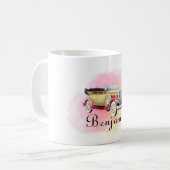 Klassische Retro Car Individuelle Name Tasse (Vorderseite Links)
