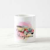 Klassische Retro Car Individuelle Name Tasse (Mittel)