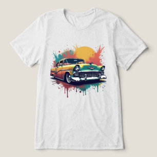 Klassische Retro-Kunst der 1940er Lowrider in Farb Tri-Blend Shirt