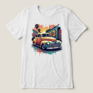 Klassische Retro-Kunst der 1940er Lowrider in Farb Tri-Blend Shirt