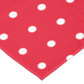Klassische Retro Polka Dots rot und weiß Tischdecke (Schrägansicht)