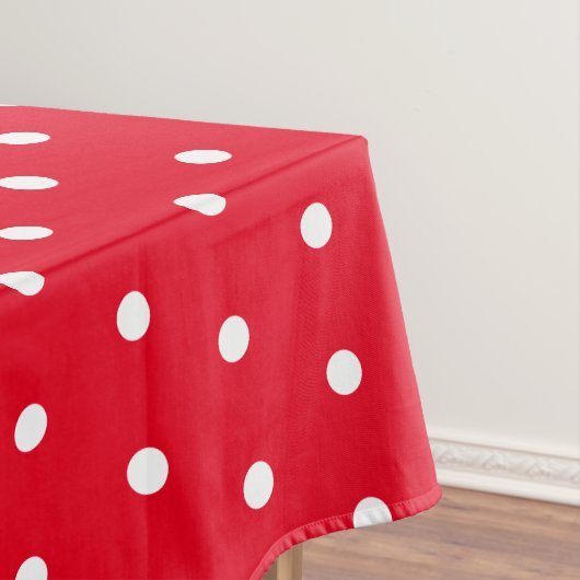 Klassische Retro Polka Dots rot und weiß Tischdecke (Beispiel)