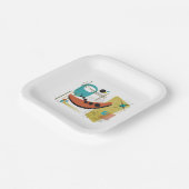 Klassische Retro Redux 7" Rundpapierplatte Pappteller (Gewinkelt)