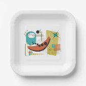 Klassische Retro Redux 7" Rundpapierplatte Pappteller (Vorderseite)