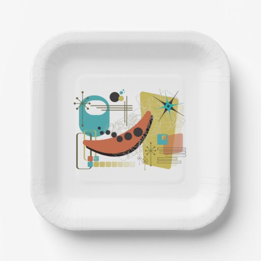 Klassische Retro Redux 7" Rundpapierplatte Pappteller (Vorderseite)