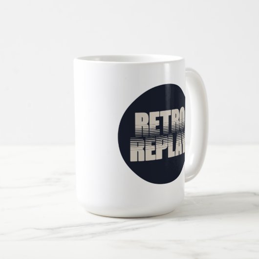 Klassische Retro Replay-Kaffee-Tasse Kaffeetasse (VorderseiteRechts)